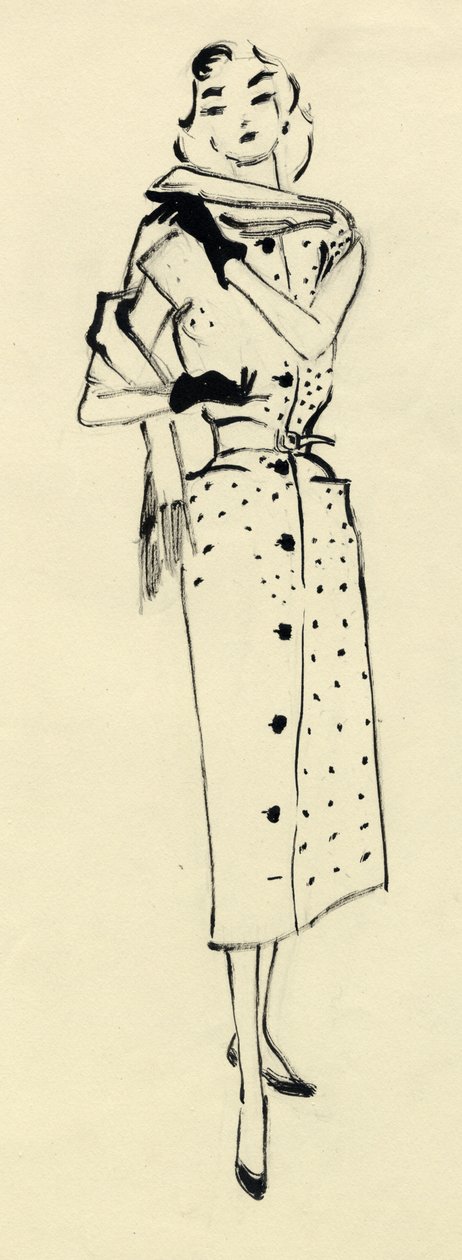 Žena v skvrnitých šatech, c1950. od Shirley Markham