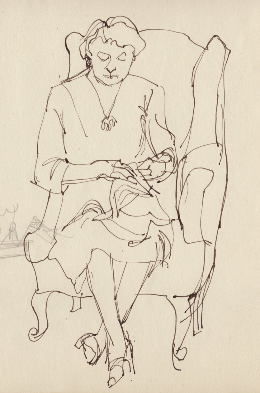 Žena šití, c1950. od Shirley Markham