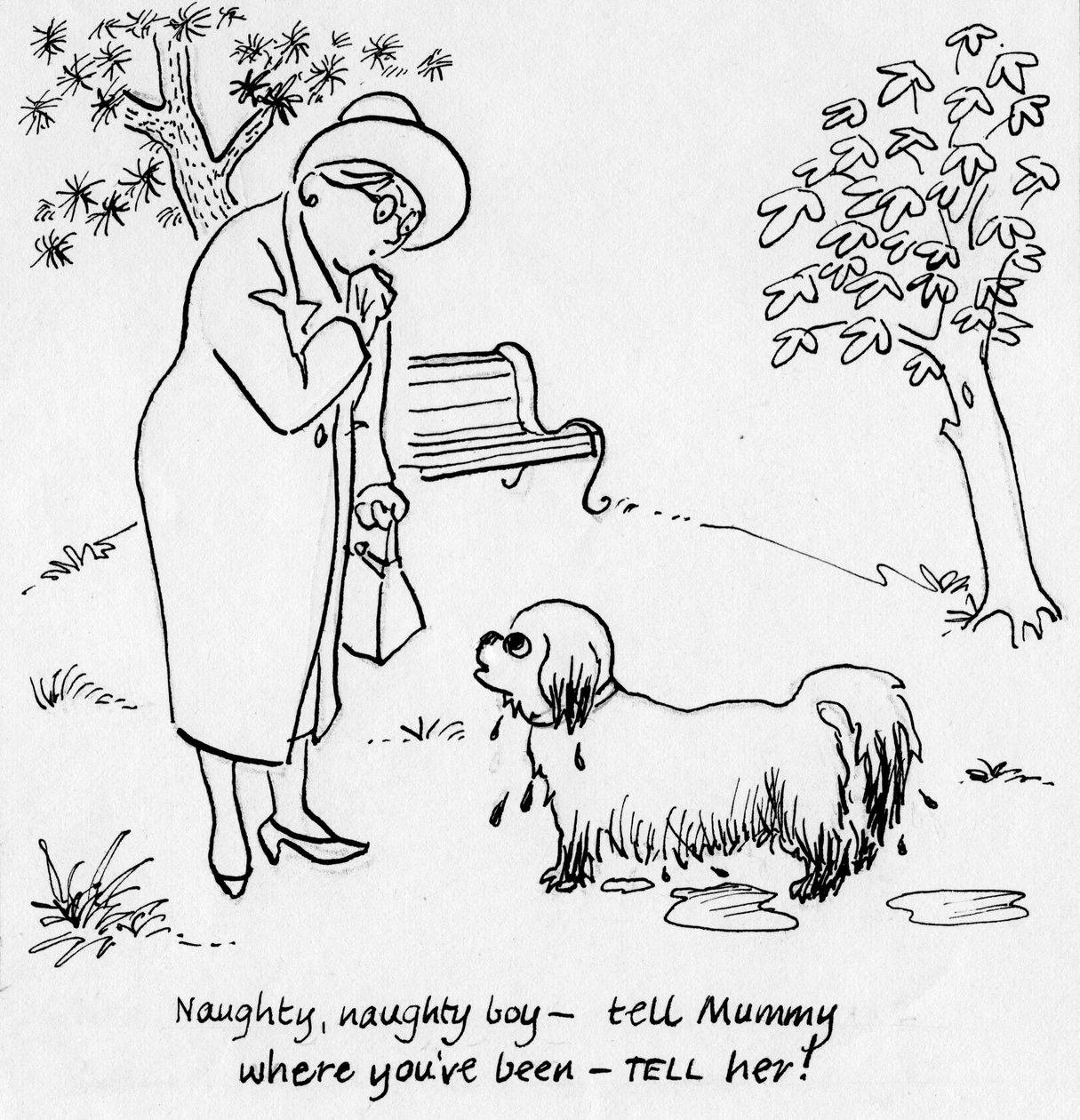 Žena se psem, c1950. od Shirley Markham