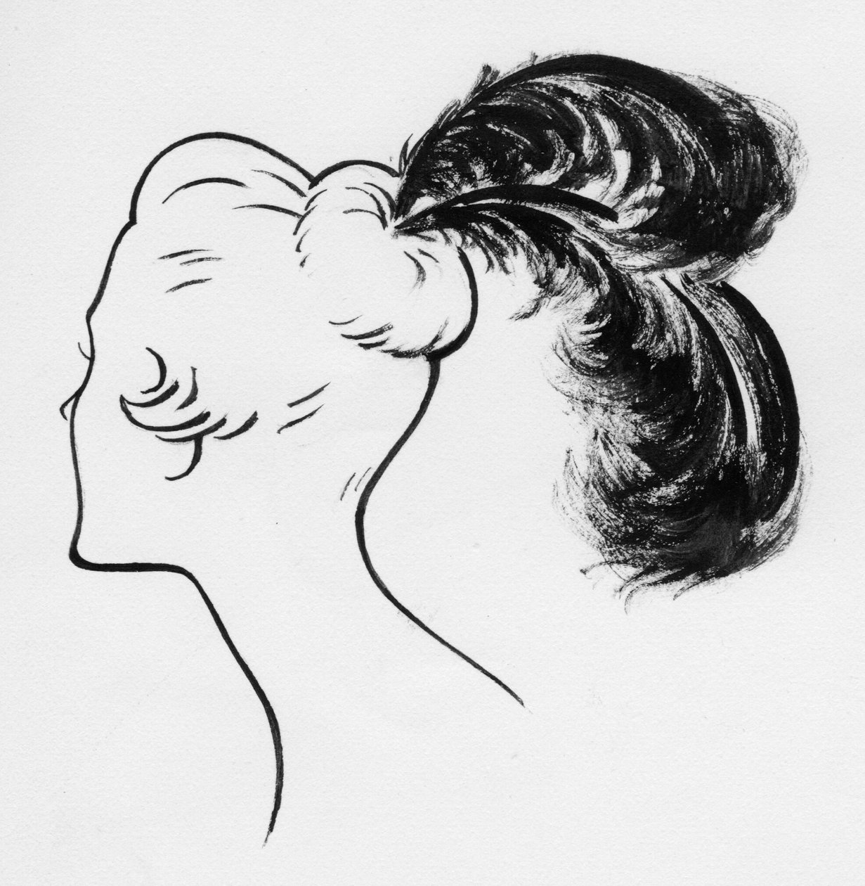 Žena s pštrosím peřím, c1950. od Shirley Markham