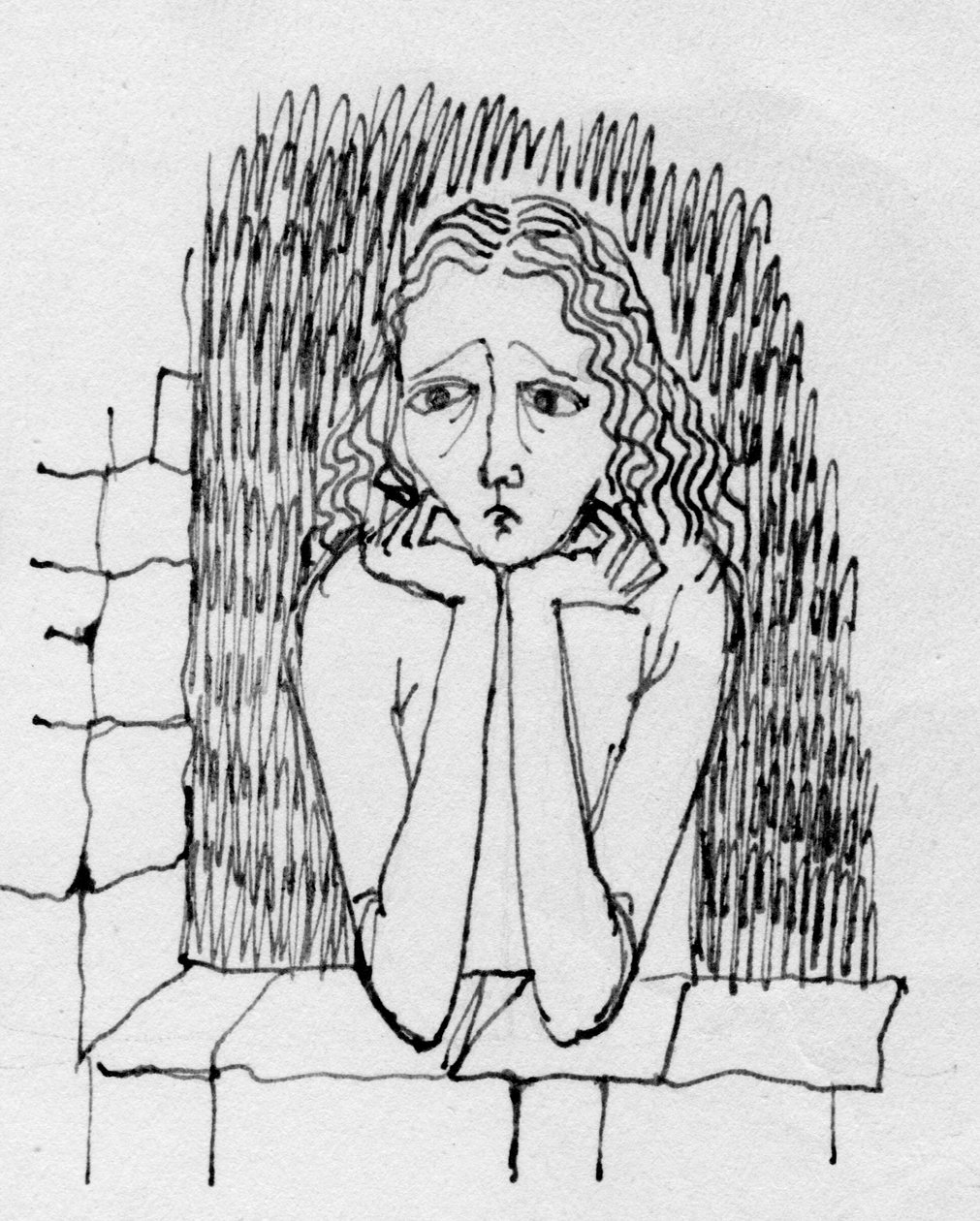 Ustaraná žena, c1950. od Shirley Markham