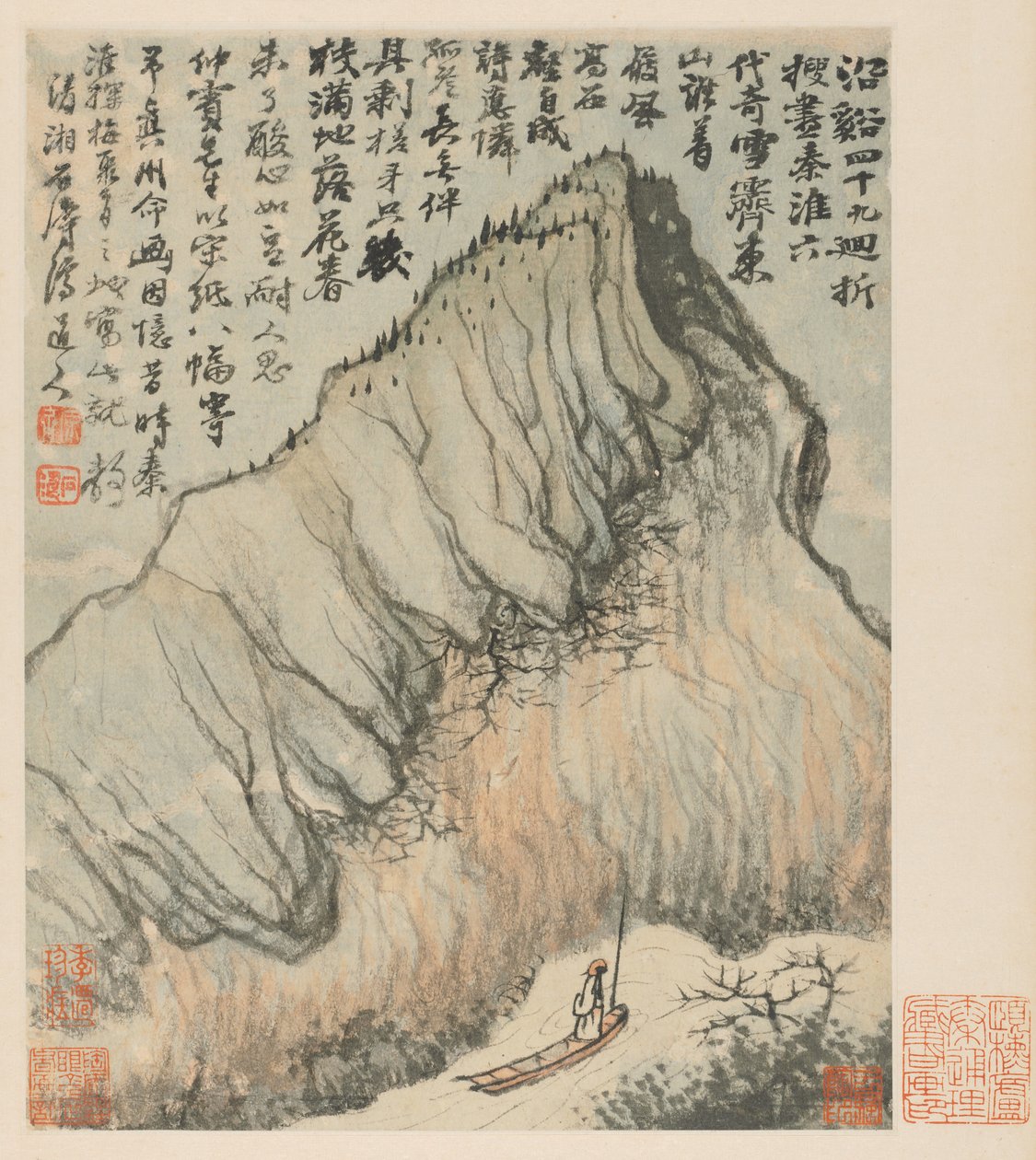 Vzpomínky na řeku Qinhuai, 1642-1707. od Shitao