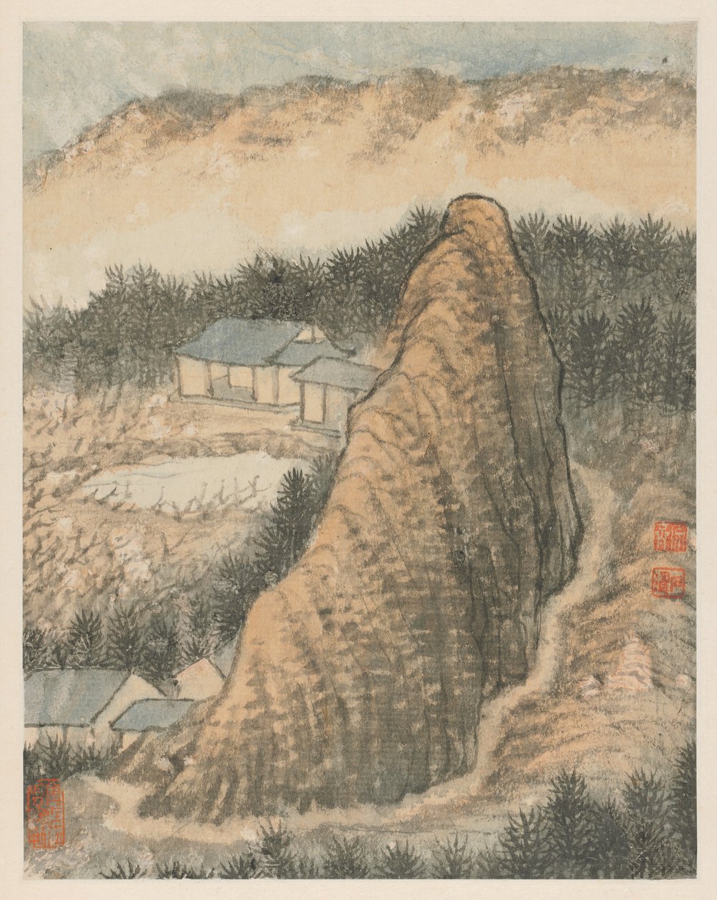 Vzpomínky na řeku Qinhuai, 1642-1707. od Shitao