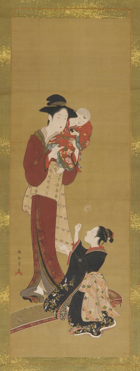 Žena, dítě a mladá dívka, 1726-1868. od Shunsho