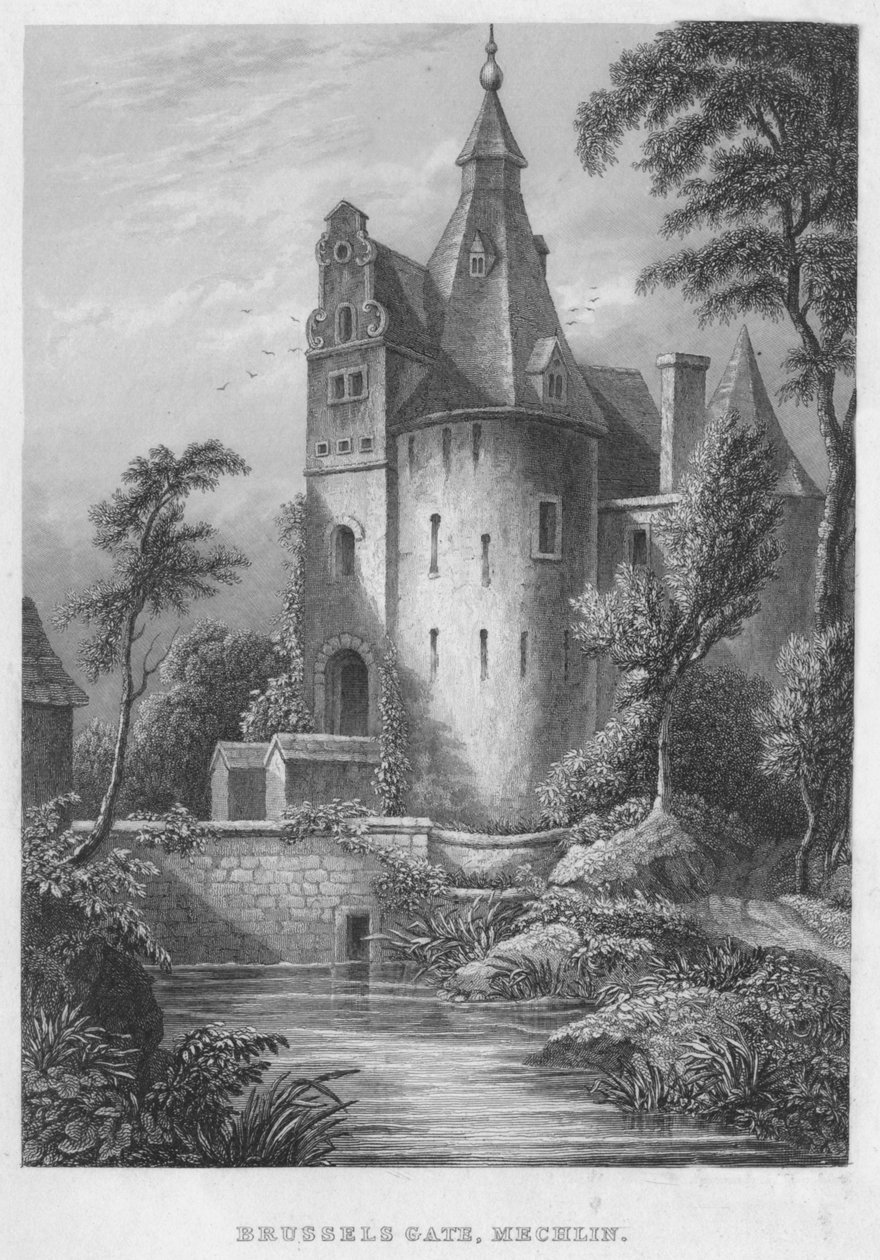 Bruselská brána, Mechlen, 1850 od Shury and Son