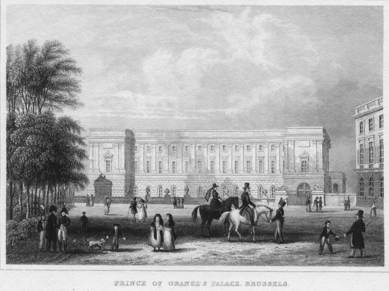 Palác prince of Oranges, Brusel, 1850 od Shury and Son