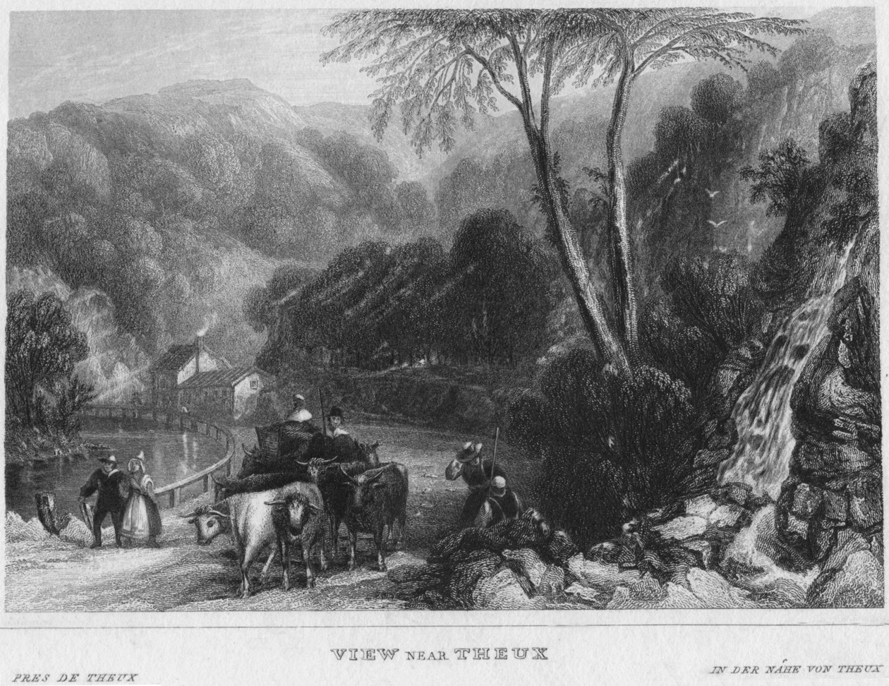 Pohled poblíž Theux, 1850 od Shury and Son