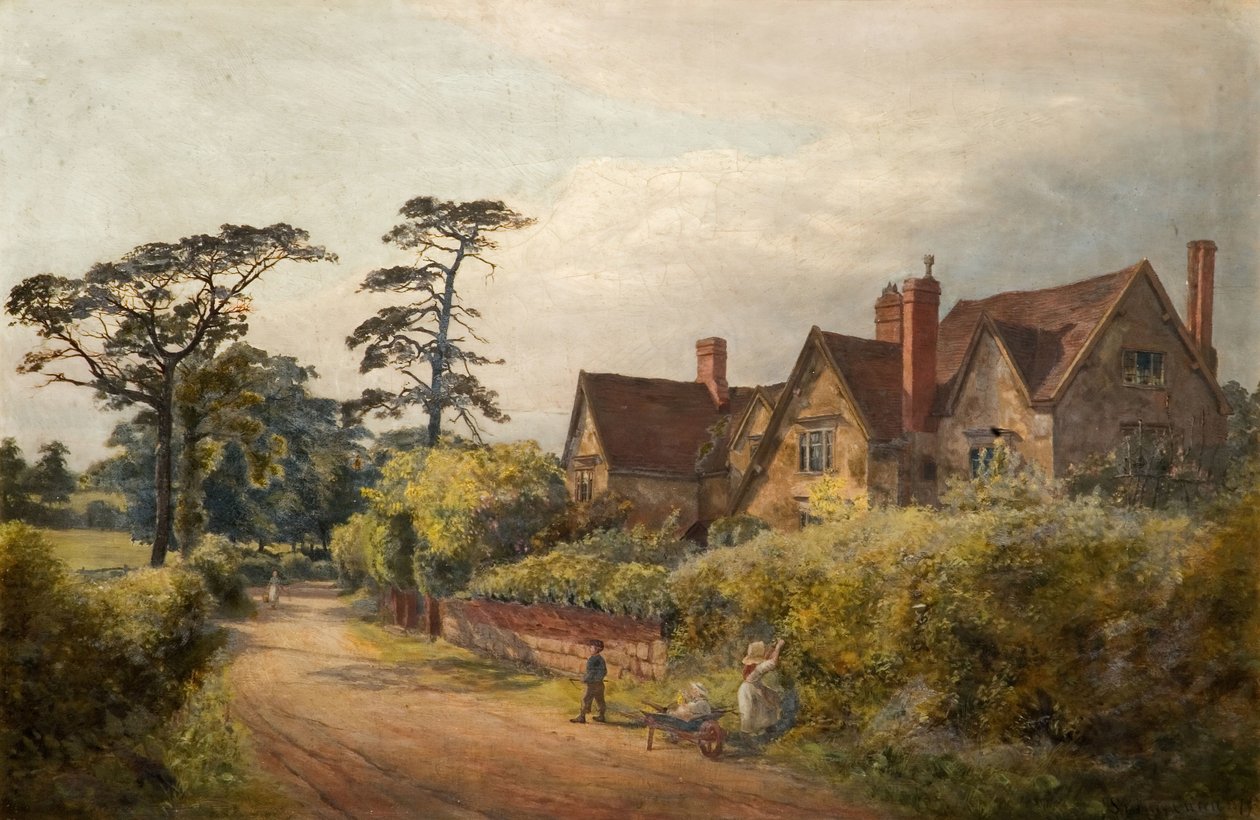 Tennal Old Hall, 1879. Birmingham. od Sidney Currie