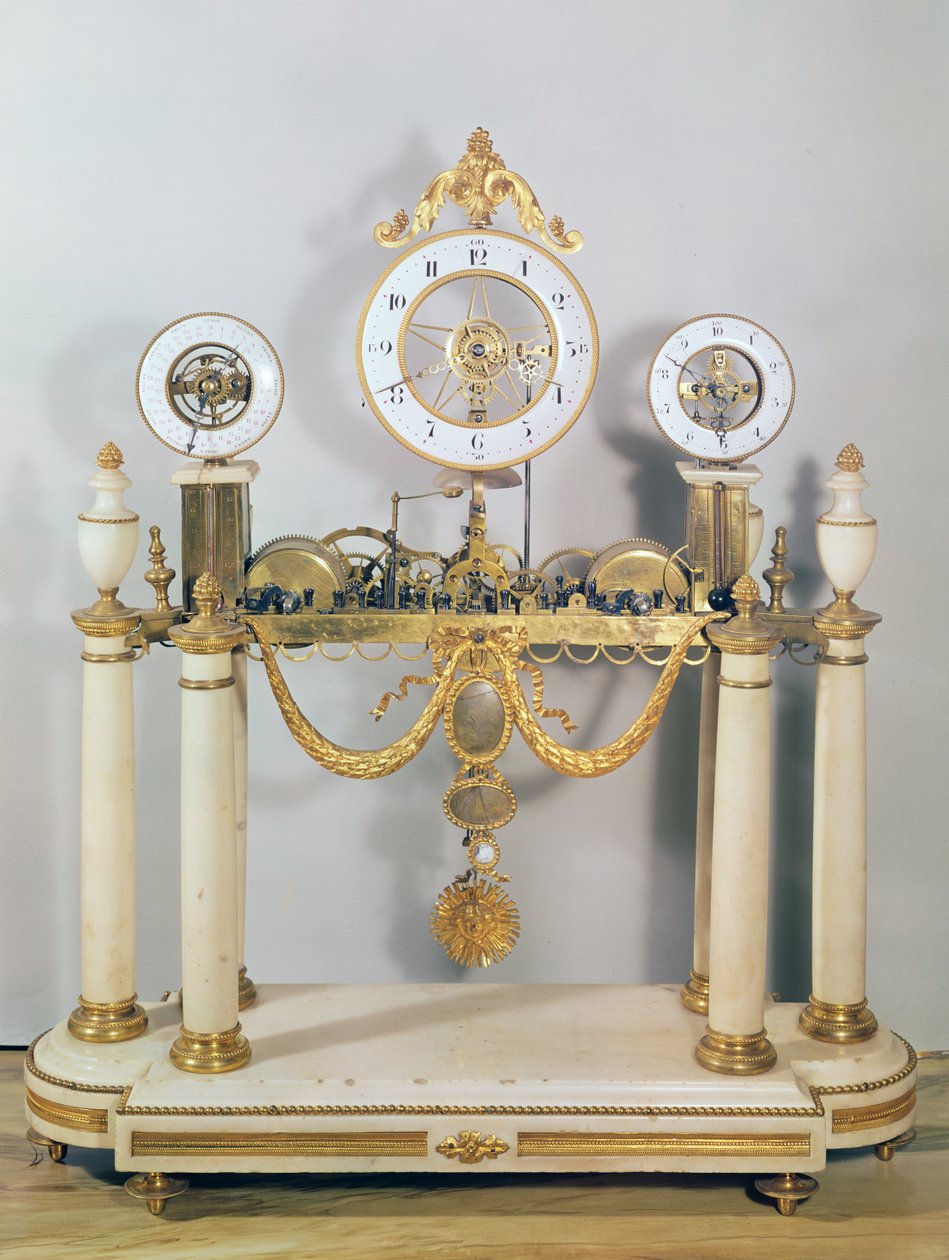 Hodiny, 1795 (zlato, mramor a bronz) od Sigird Darlot