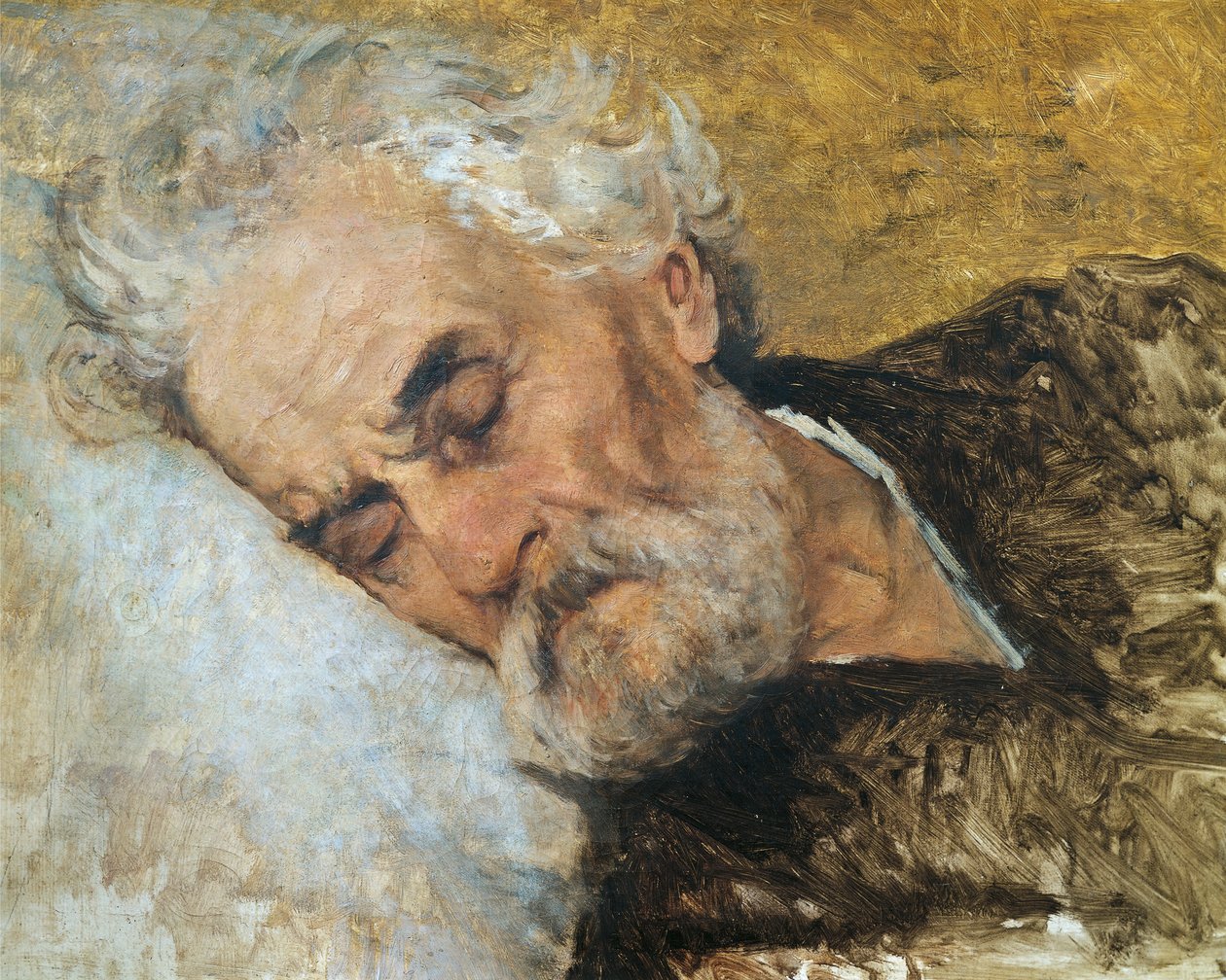 Giuseppe Mazzini umírá, Silvestro Lega (1826-1895) od Silvestro Lega