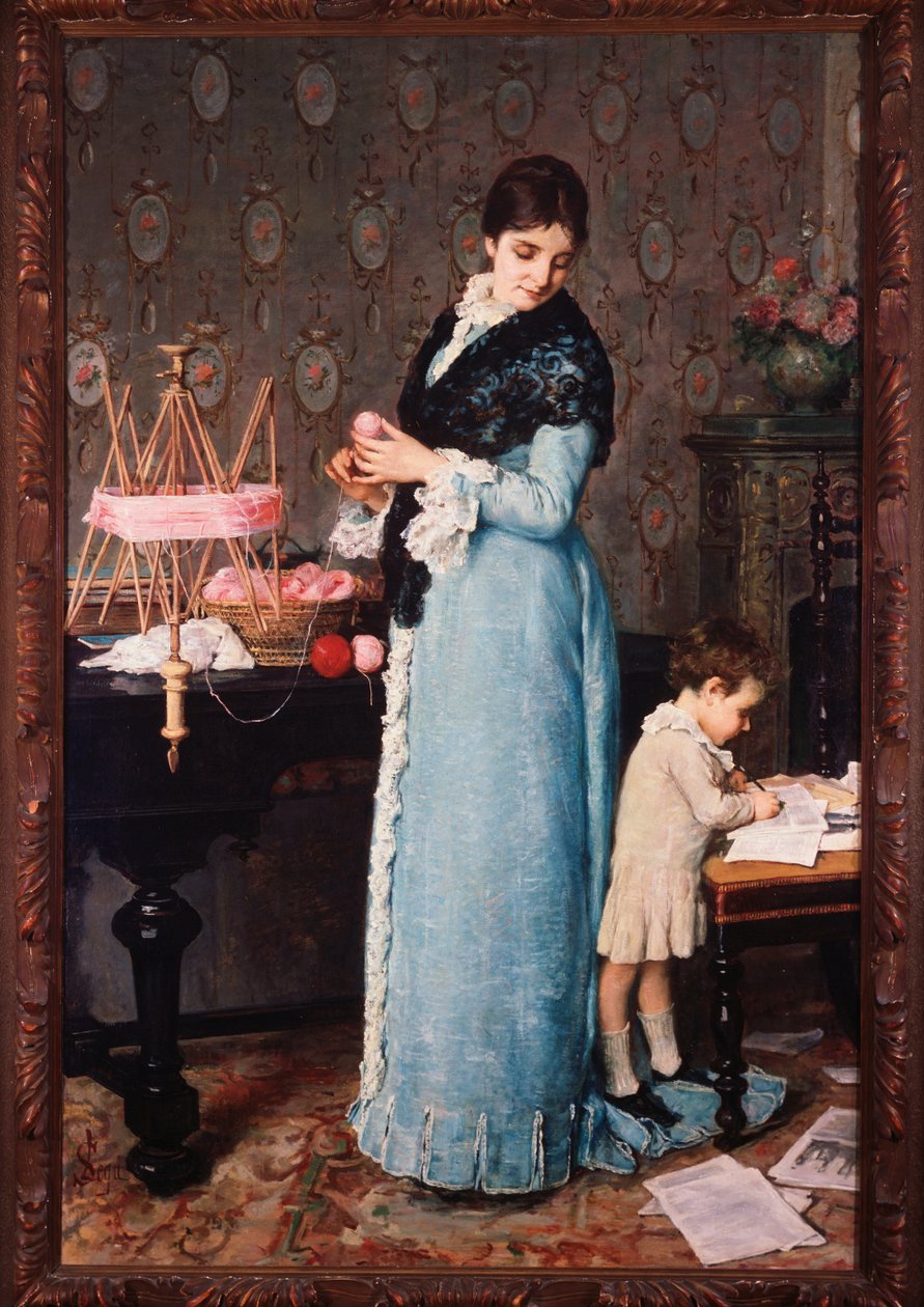 Matka - olej na plátně od Silvestro Lega