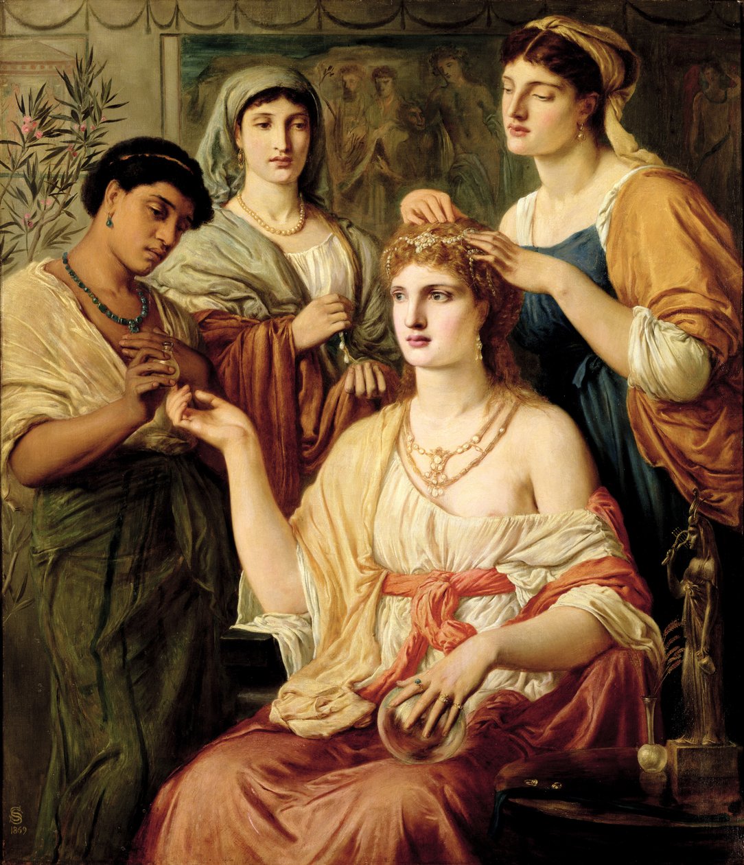Toaleta římské dámy, 1869 od Simeon Solomon