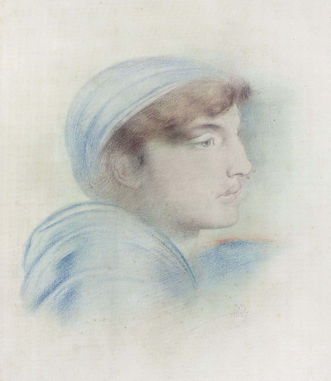 Obrázek Studie v profilu od Simeon Solomon
