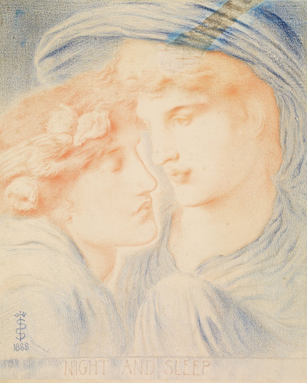 Noc a spánek, 1888 od Simeon Solomon