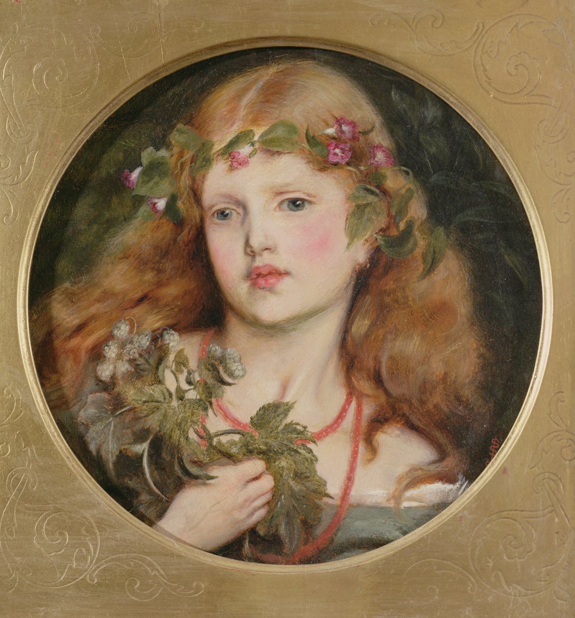 Studie dívčí hlavy, 1863 od Simeon Solomon