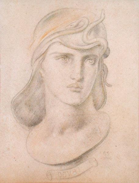 Studie ideální hlavy od Simeon Solomon