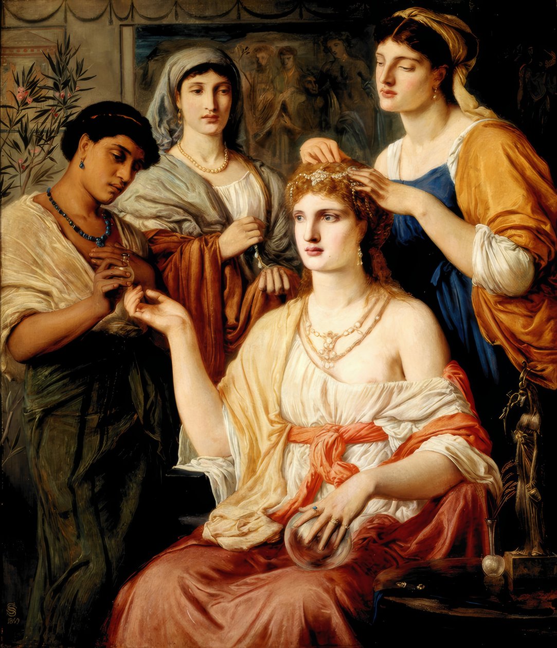 Toaleta římské dámy od Simeon Solomon