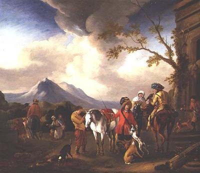 Odjezd na lov od Simon Johannes van Douw