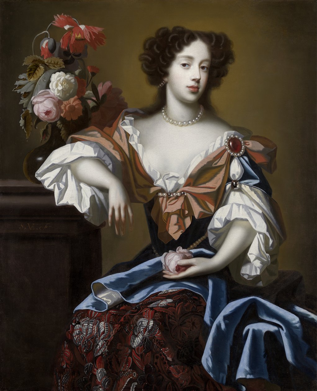 Marie z Modeny (1658-1718), kolem 1680 od Simon Peeterz Verelst