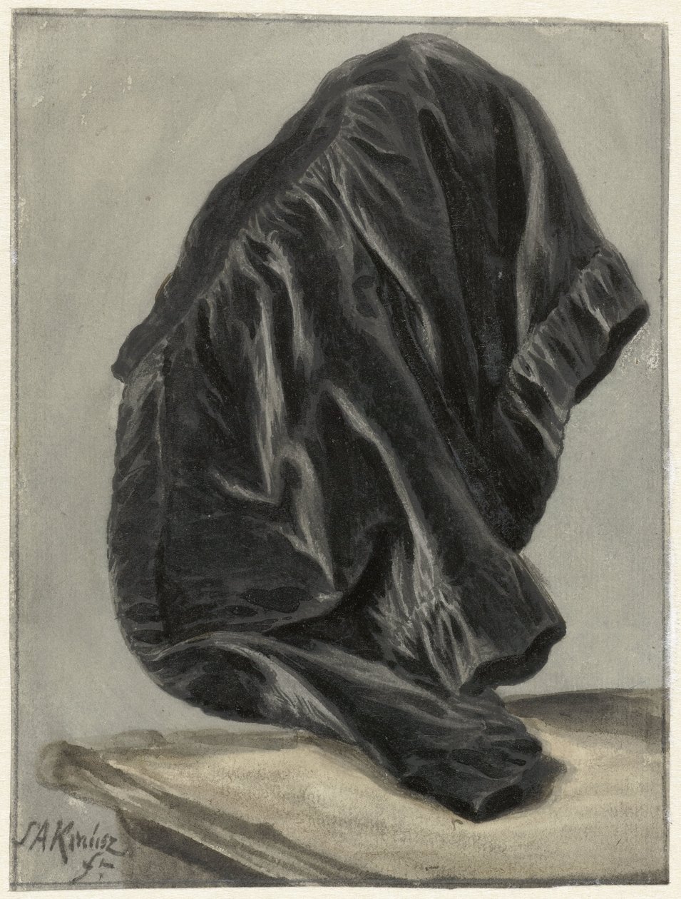Draperiestudie od Simon Andreas Krausz