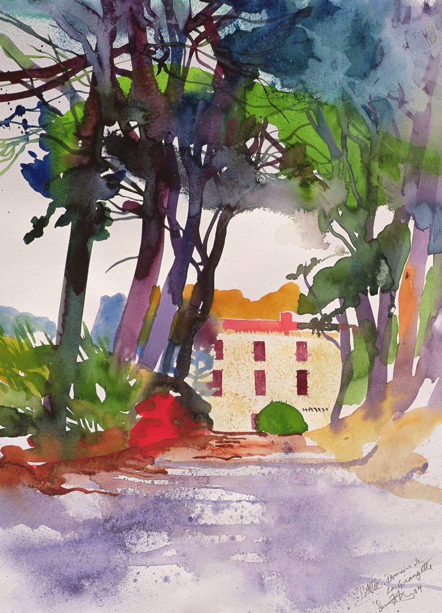 Allee la Grangette, 2004 (waercolour) od Simon Fletcher