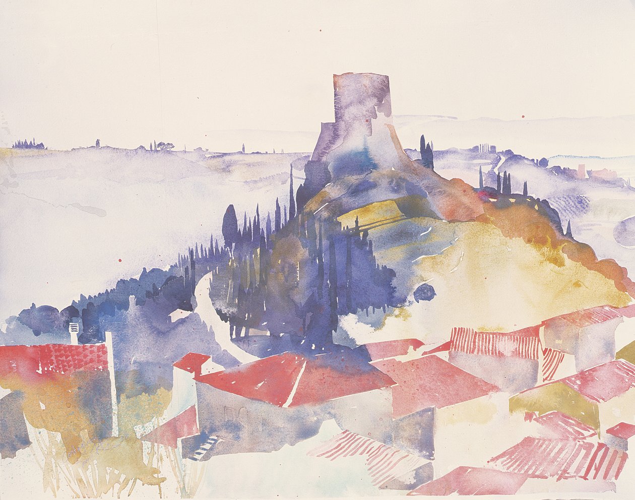 Castiglioni, Itálie, 2002 (akvarel) od Simon Fletcher