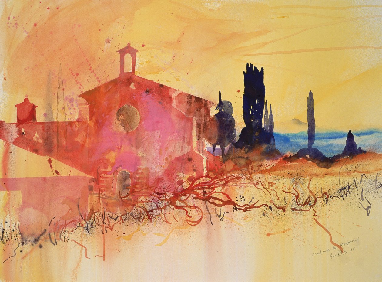 Chartreuse de Mougeres, Francie, 2004 (akvarel) od Simon Fletcher