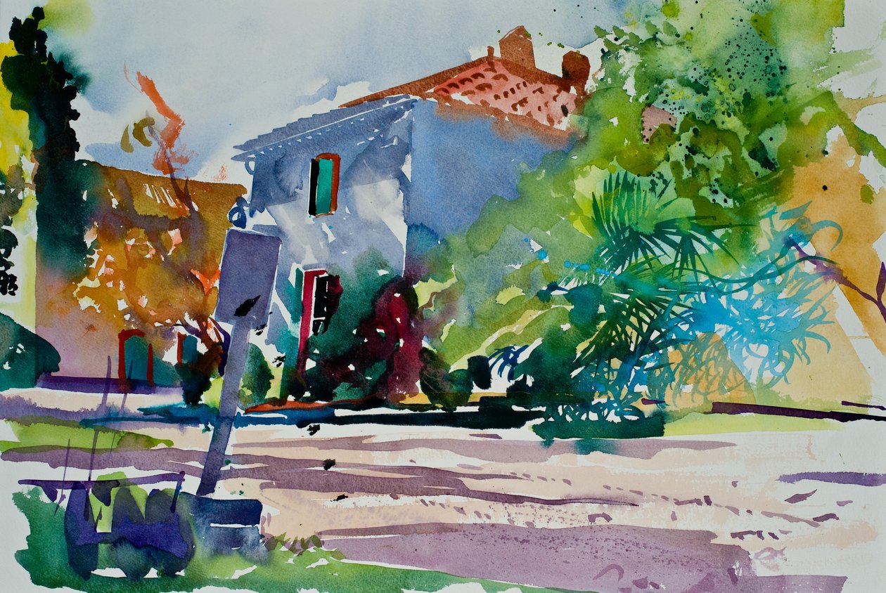 Chez Florence, 2015 (akvarel) od Simon Fletcher