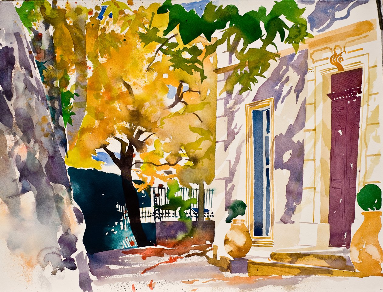 Chez M  Mme Boyer, 2010 (akvarel) od Simon Fletcher