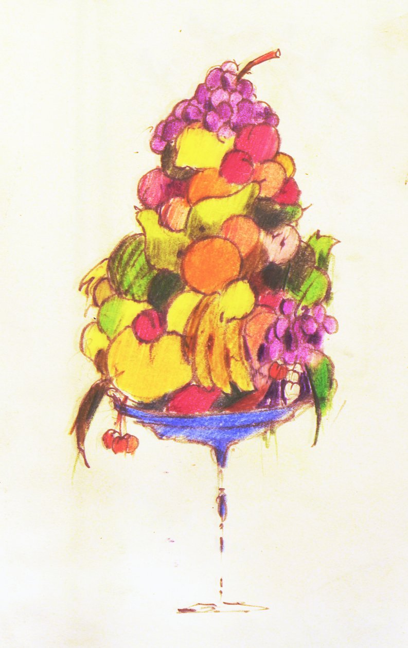 Kupé, 2005 (akvarel a pastelka) od Simon Fletcher