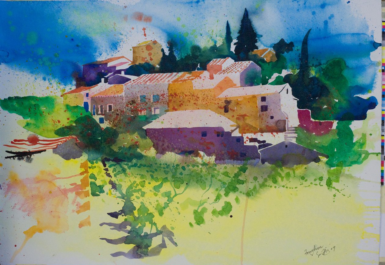Fouzilhon, 2009 (akvarel) od Simon Fletcher