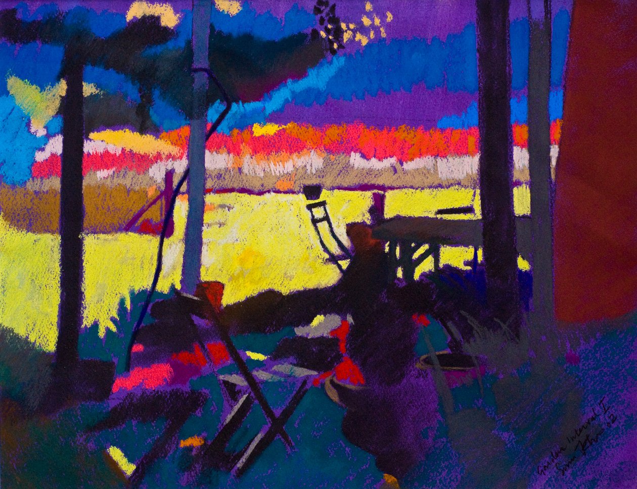 Garden Interval 1 (pastel na papíře) od Simon Fletcher