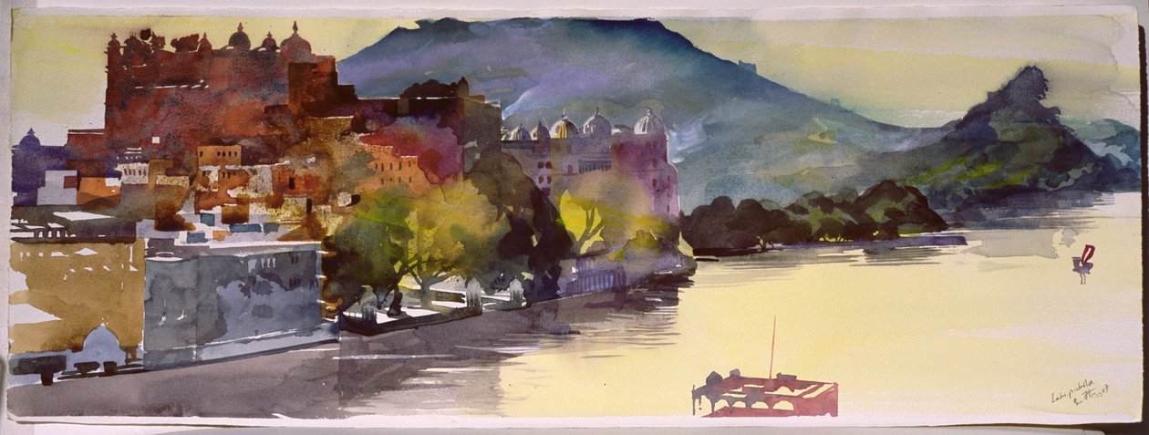 Jezero Pičola, 2007 (akvarel na papíře) od Simon Fletcher