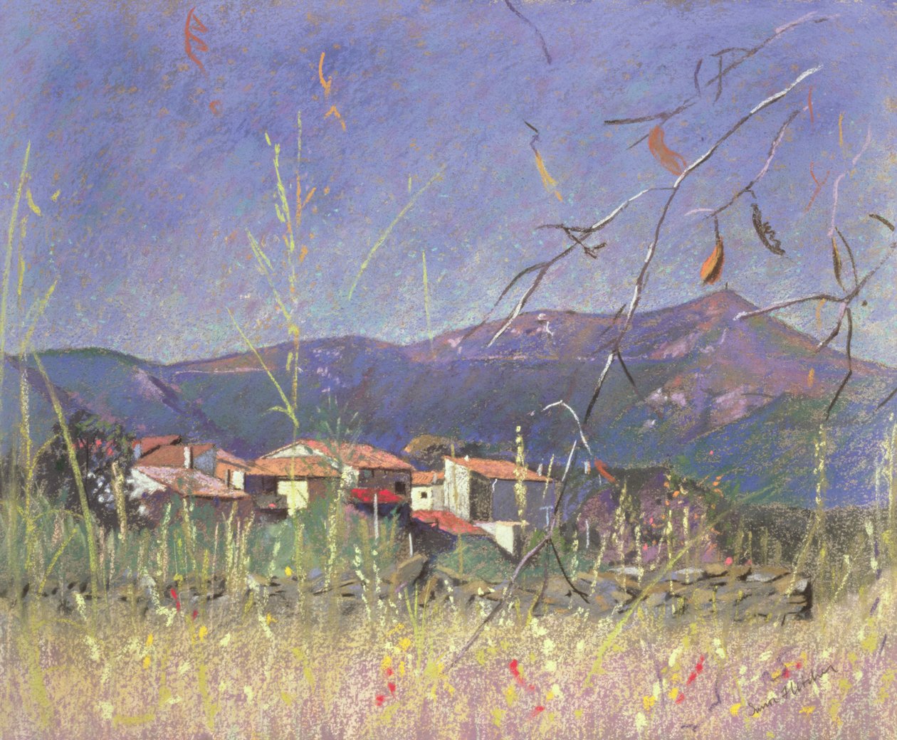 Krajina (pastel na papíře) od Simon Fletcher