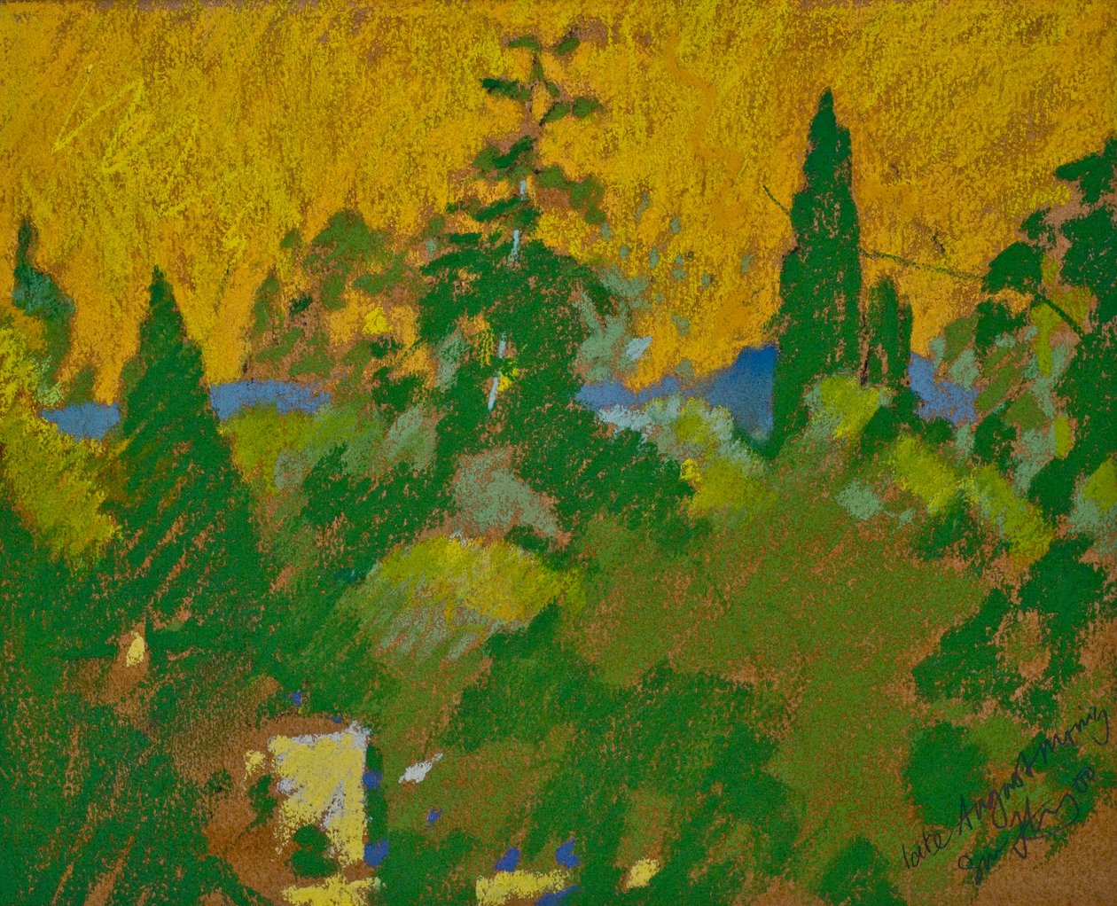 Pozdní srpnové ráno (pastel na papíře) od Simon Fletcher