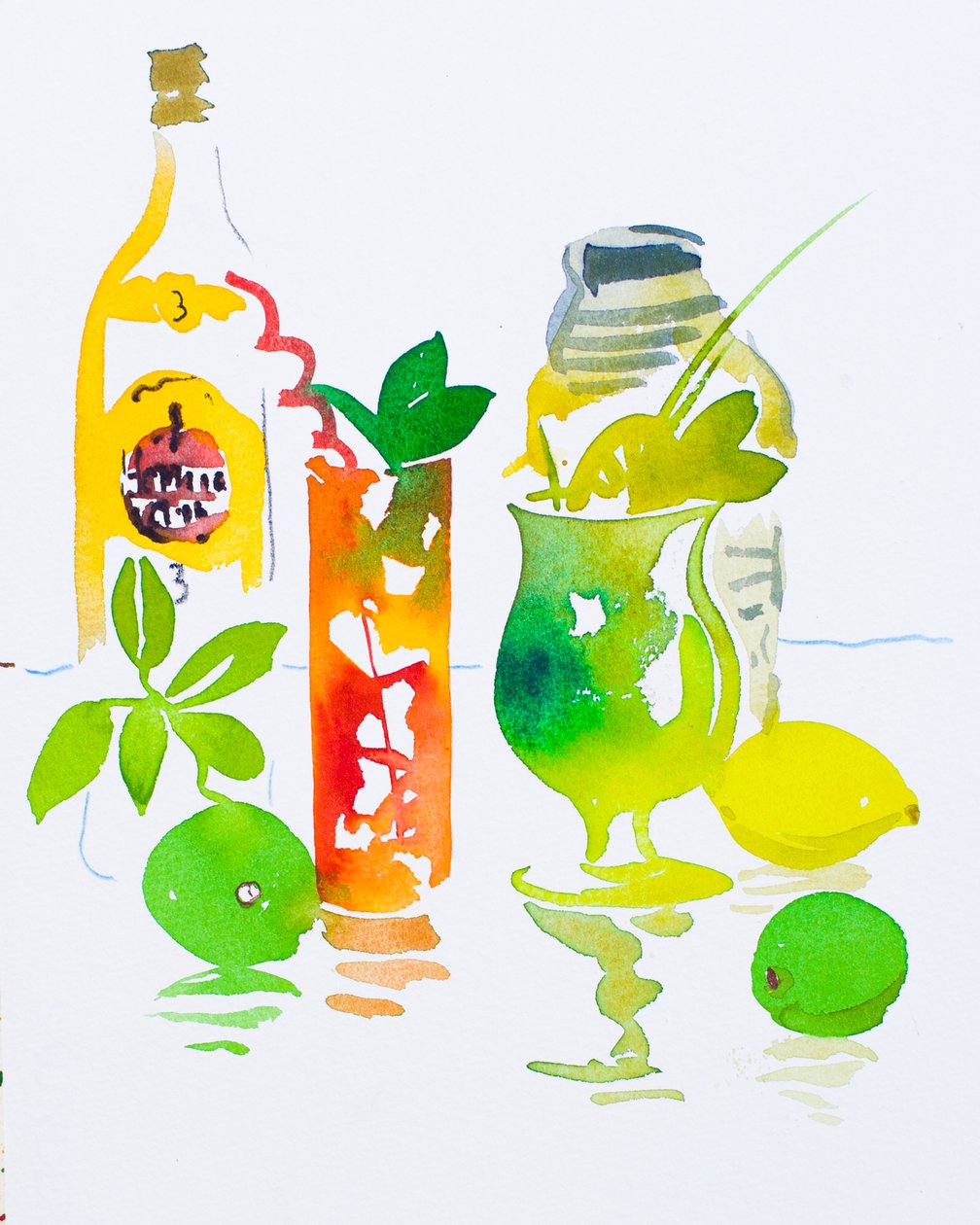 Mojito  Cuba Libre, 2016 (akvarel) od Simon Fletcher