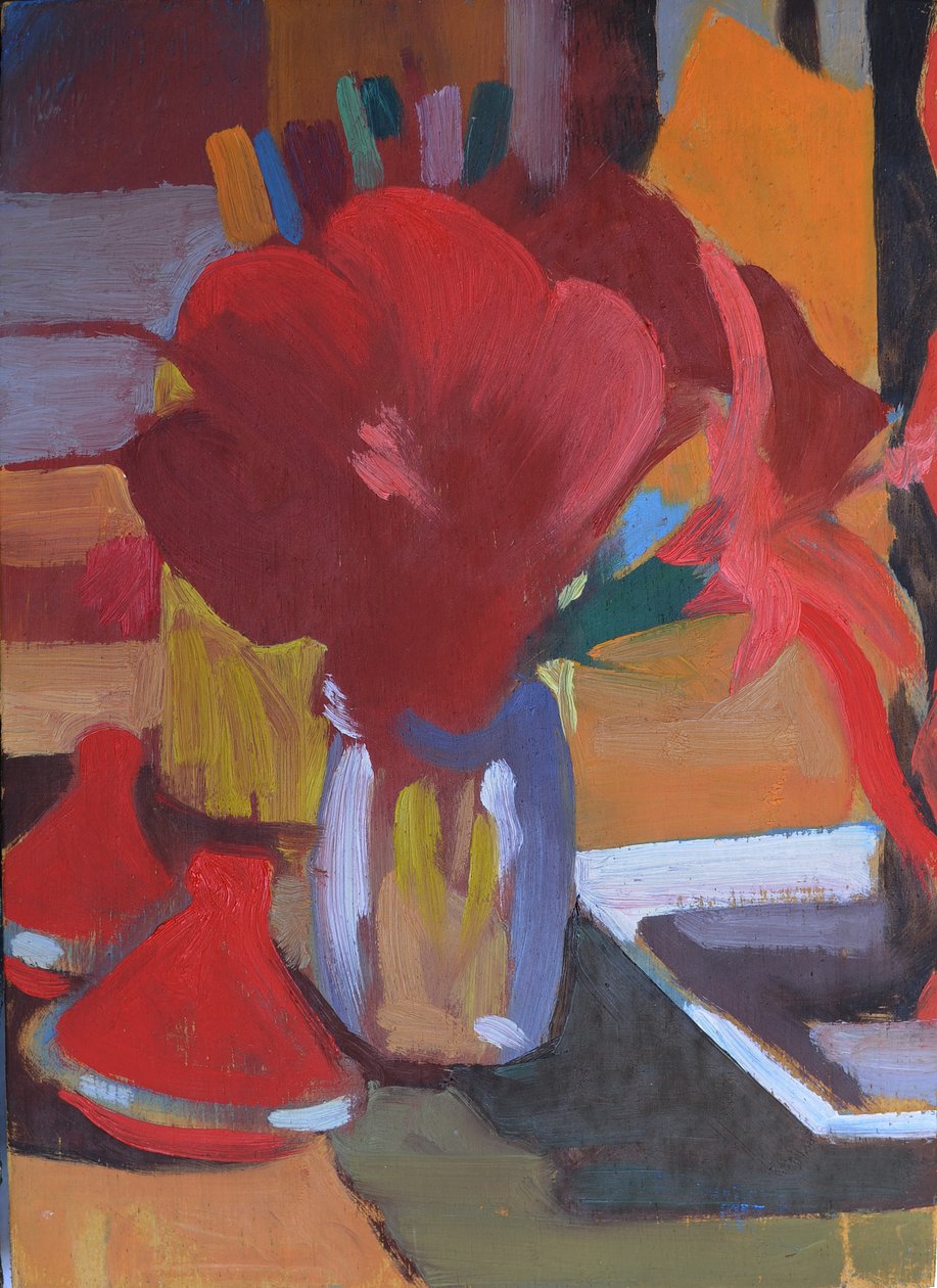 Marocká červeň, 2014 (olej na desce) od Simon Fletcher