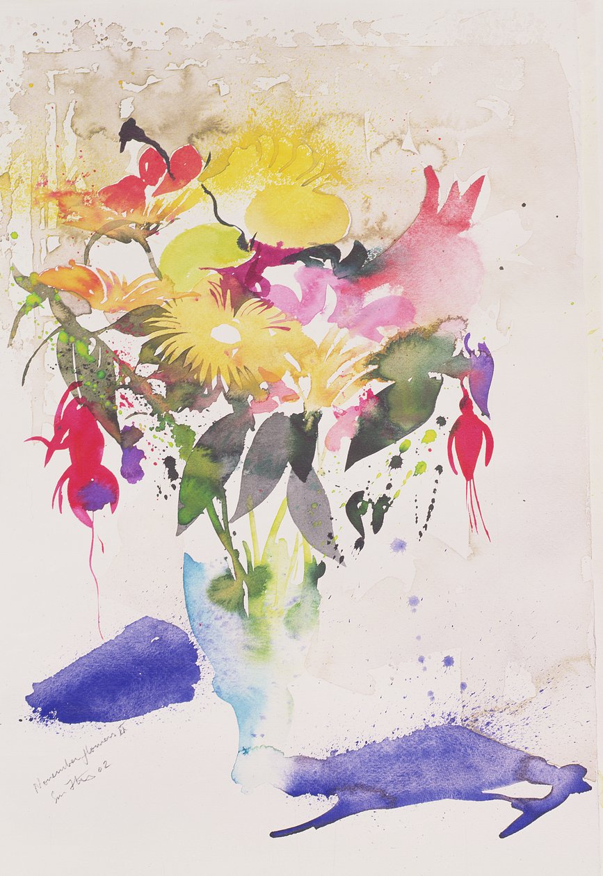 Listopadové květiny II, 2002 (akvarel) od Simon Fletcher