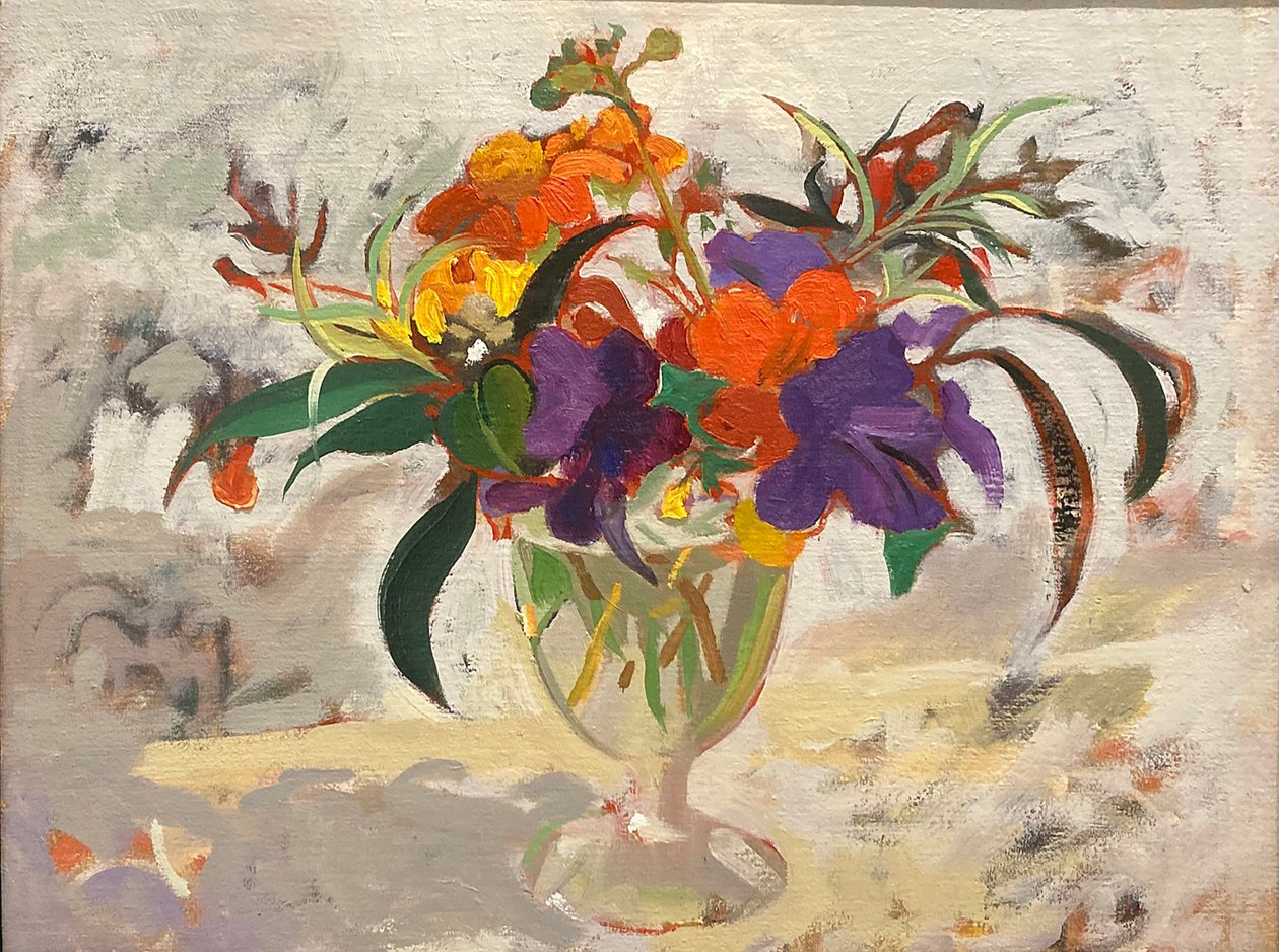 Streptokarpus a pelargonie (olejomalba) od Simon Fletcher