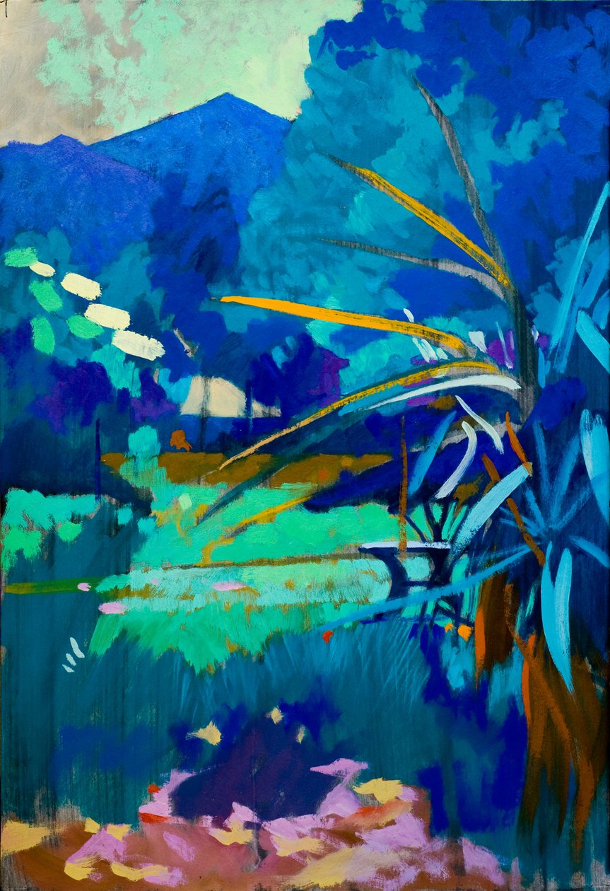 Under the blue, 2012 (olej na desce) od Simon Fletcher