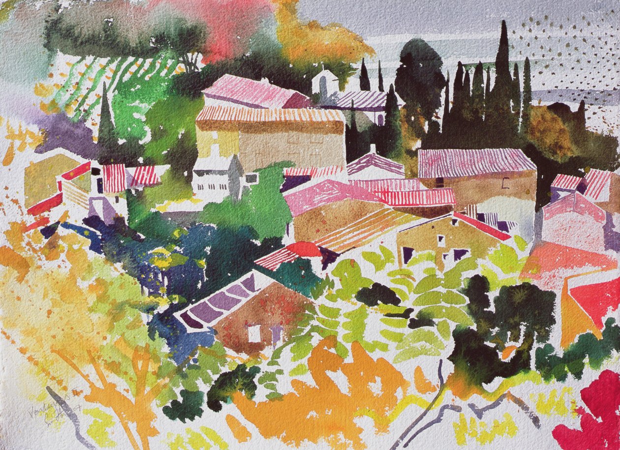 Vendanges II, Francie, 2012 (akvarel) od Simon Fletcher