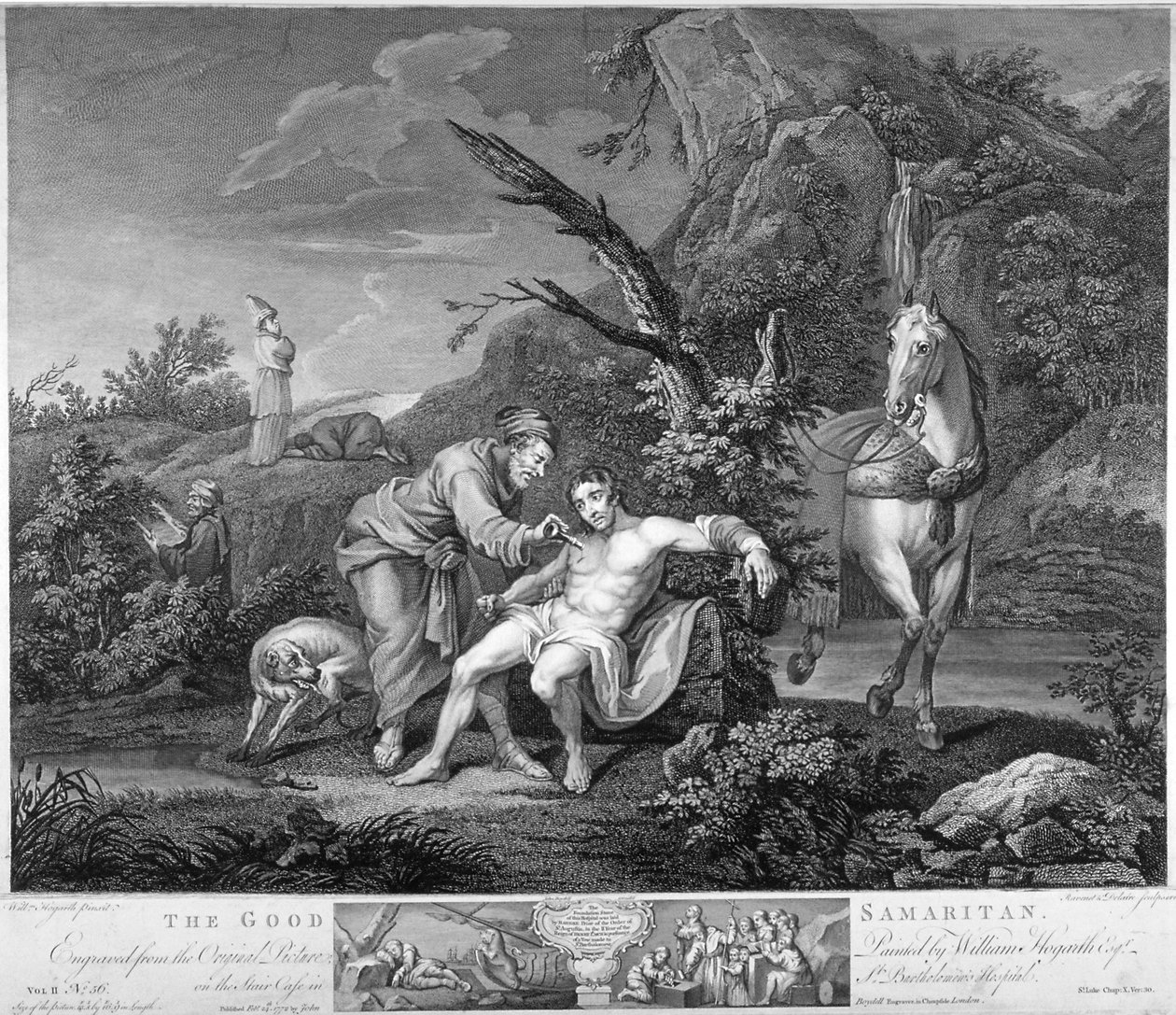 "Dobrý Samaritán", 1772 od Simon Francois Ravenet