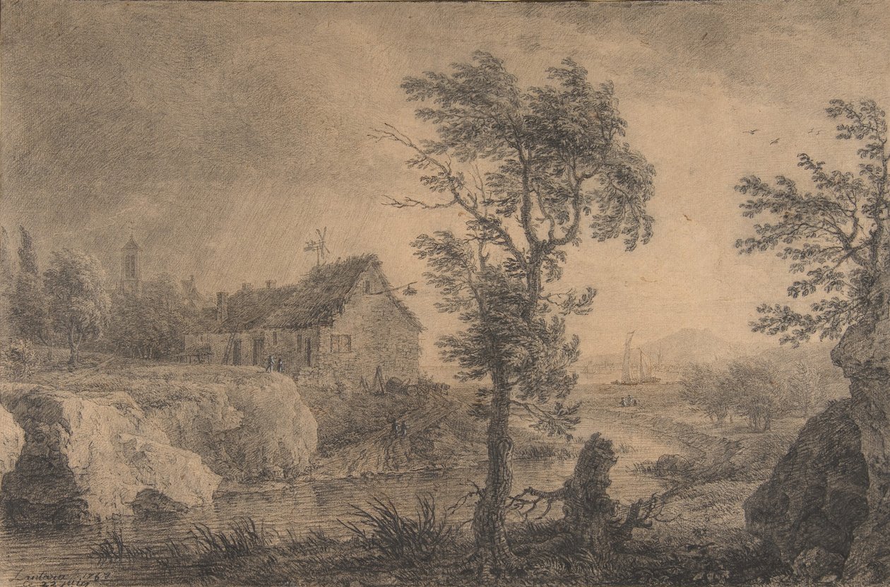 Ohyb řeky, 1767. od Simon Mathurin Lantara