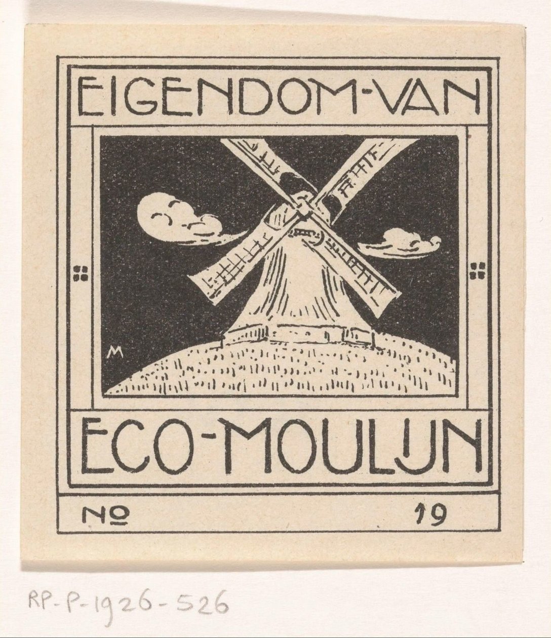 Ex libris Eco Moulijn od Simon Moulijn