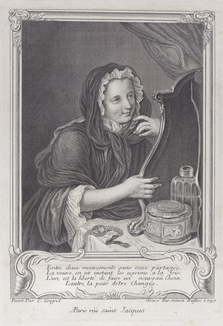 Koketní vdova, 1747., 1747. od Simon Nicolas Duflos