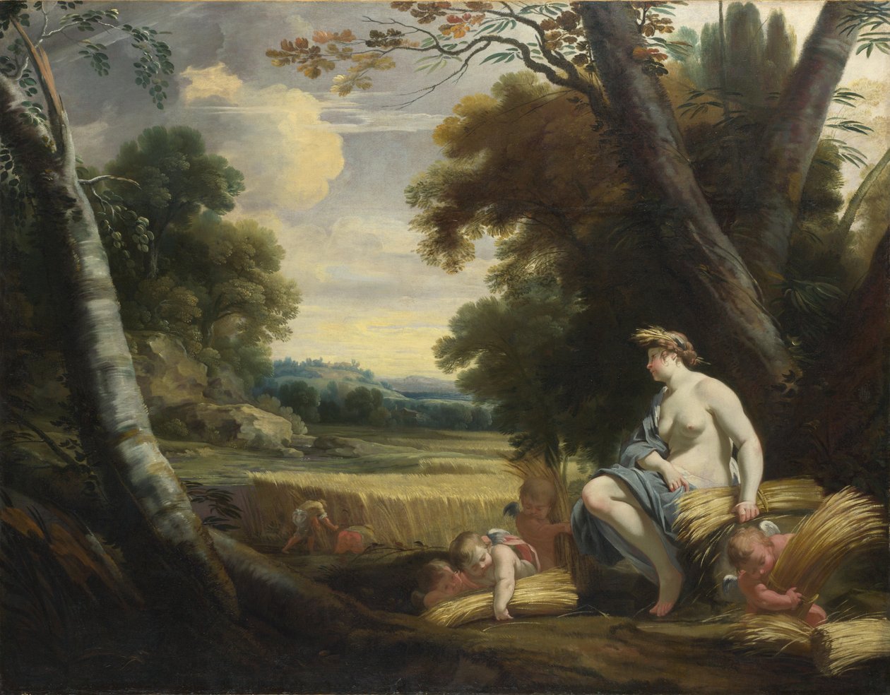 Ceres a Harvesting Cupids, c. 1635 od Simon Vouet