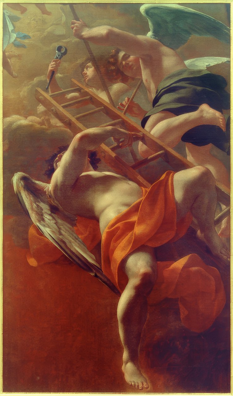 Anděl s nástroji vášně od Simon Vouet