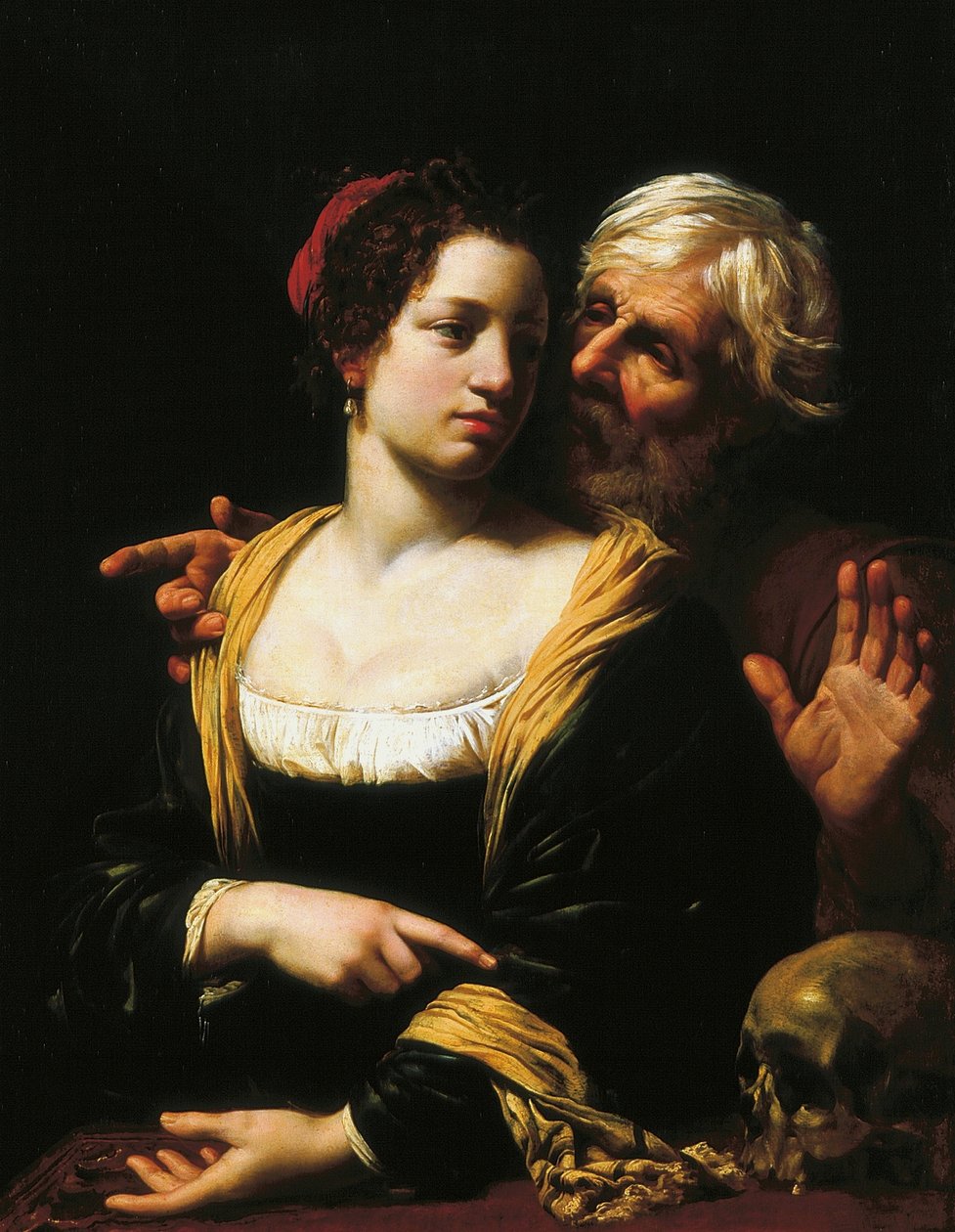 Nesourodý pár (Vanitas). od Simon Vouet
