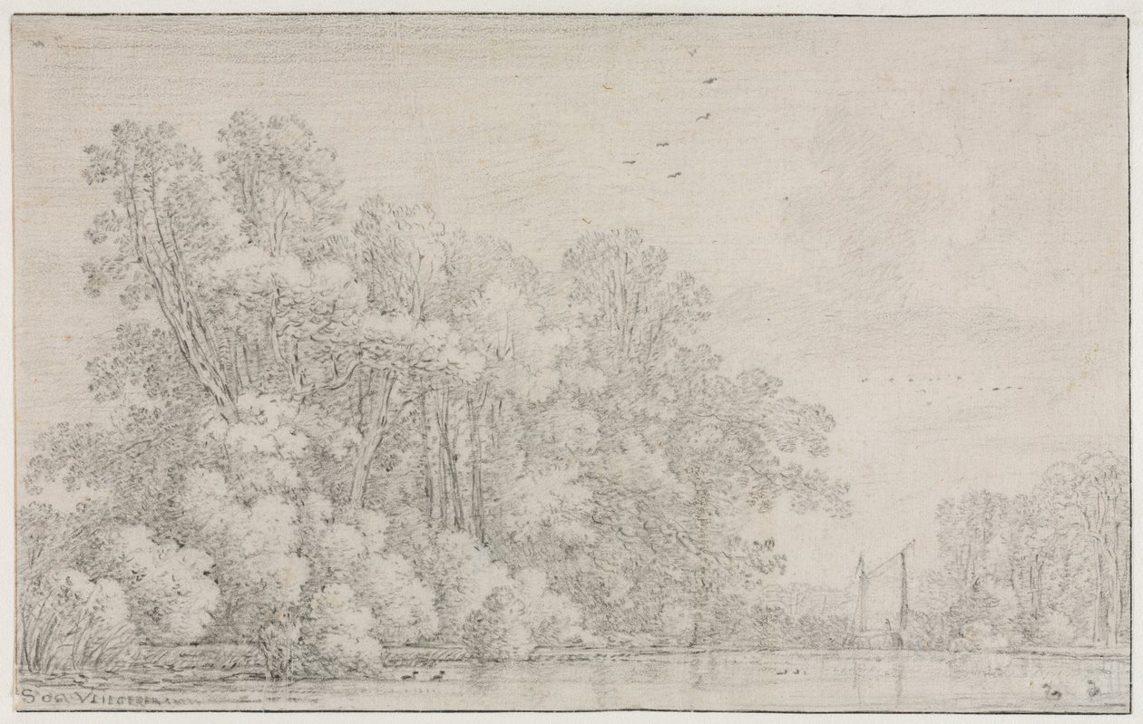Říční krajina, c. 1650. od Simon de Vlieger