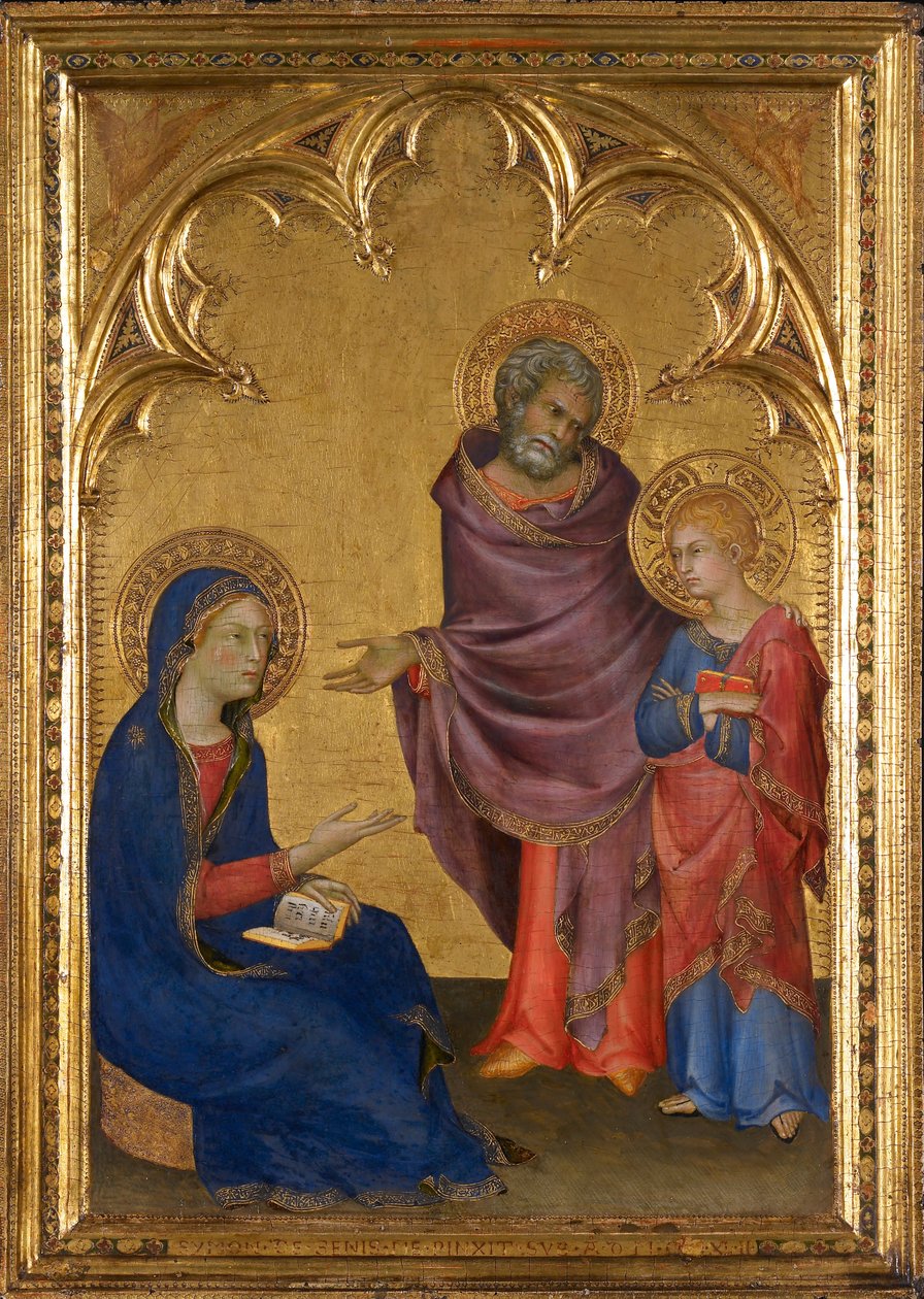 Kristus objeven v chrámu od Simone Martini